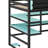 Wood Loft Bed With Desk, Side Storage Rack, Multi-Storage Shelves And RGB Light-35940465-35940367