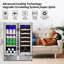 24 Inch Dual Zone Built-In and Freestanding Wine & Beverage Refrigerator - 18 Bottle & 57 Can Capacity, Stainless Steel Frame-121643357