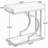 C Table, Modern End Table Bedside Table with Metal Frame