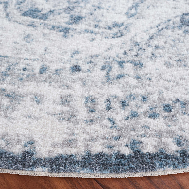 Calsbeck Performance Machine Washable Oriental Rug, Round 6'7"
