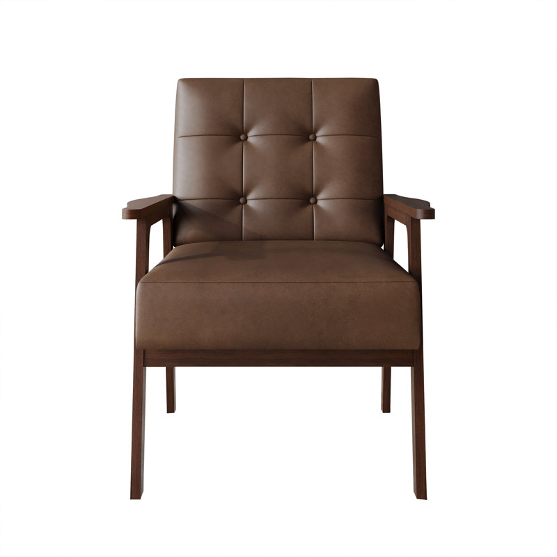 Chaise d'appoint en polyuréthane brun, Brun