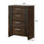 Contemporary 4-Drawer Chest, Wooden Bedroom Chest For Home