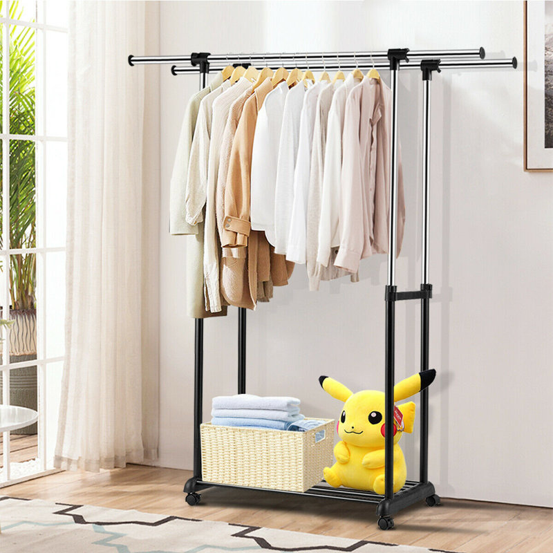 Porte-vêtements 31,5 "à double glissières loko