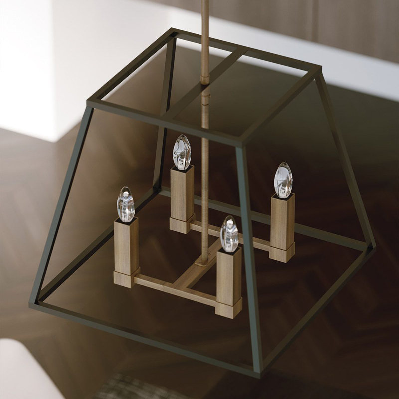 Poulan 4 - Light Bronze Geometric Pendant