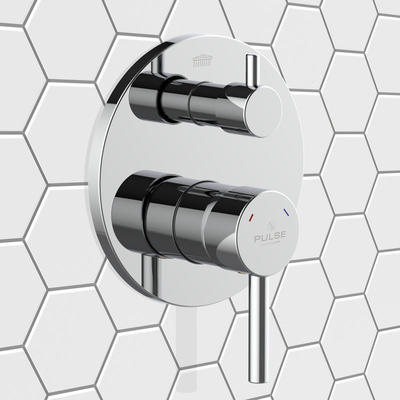 Chrome Two-Way Pressure Balance Shower Valve with Trim Kit