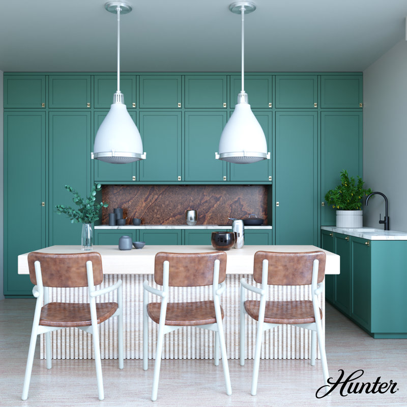 Fresh White Brushed Nickel Glass 3-Light Pendant