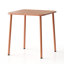 Table carrée d'extérieur rouge de Sera pour quotidien d'intérieur et de café, imperméable, de forme classique, plus flexible, salle à manger de 27,98 po de largeur pour loisirs, peinture renforcée, facile à nettoyer, taille X-1193471327