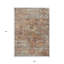 Tapis extérieur lavable floral 9 pi x 12 pi Coral Terra Cotta and Beige
