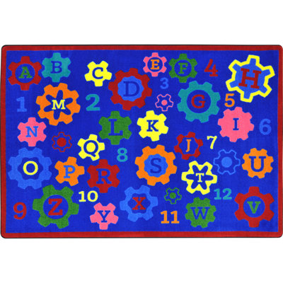 Tapis bleu tuffeté