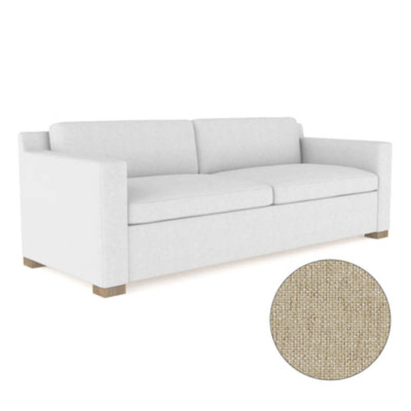 Causeuse Mercer, H 33,5 po x l 72 po x P 39 po, Lin huître Pebble Weave, Naturel