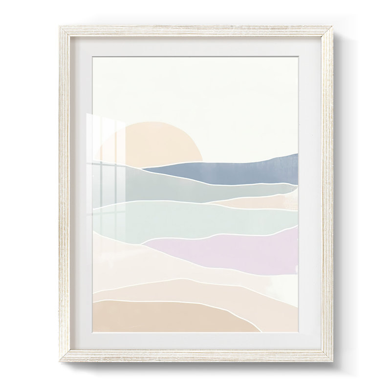 Vague Tableau I - Impression encadrée, H 28,5 po x l 20,5 po, Blanc