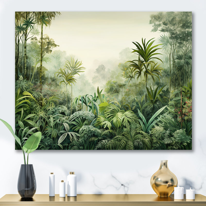 Tropical Wilderness Escape II sur impression sur toile, Toile tendue, H 16 po x l 32 po x P 1 po