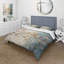 Ensemble de housse de couette en microfibre / polyester orange et bleu sarcelle-1865500737