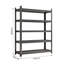 Étagère de garage à cinq étages, pouvant accueillir 2 500 lb, tablette réglable en métal, noir, nécessite un assemblage, H 71,2 po x L 47,24 po x P 23,62 po
