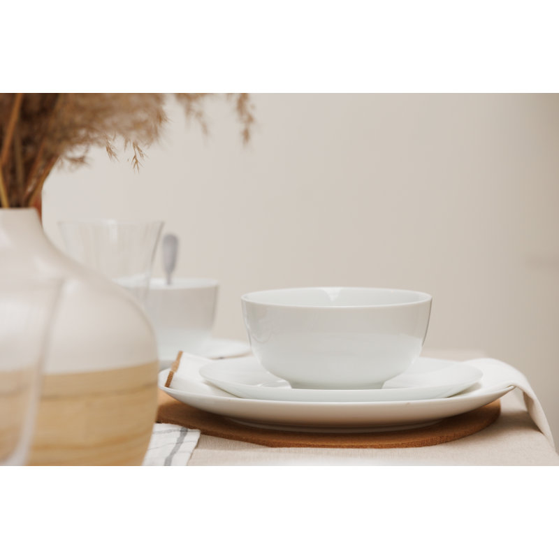Mikasa Chalk Porcelain Cereal Bowls, 14cm, White