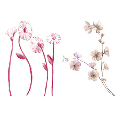 Pink Flowers - Wrapped Canvas Print