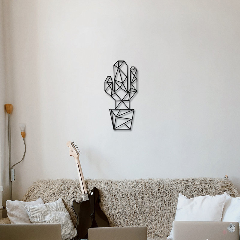 Élégant accessoire mural décoratif en métal, noir, 10,2 po x 21,7 po | Fabrication 100% métal (épaisseur: 0,05 pouce) | Parfait pour la décoration intérieure moderne, conception unique pour les salons et les bureaux