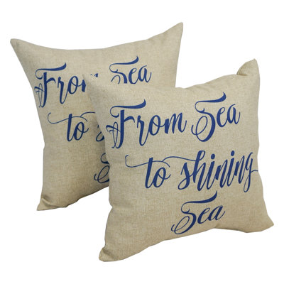  America Shining Sea Indoor/Outdoor Throw Pillow