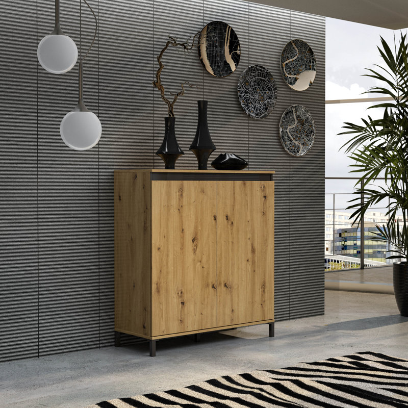 Burlyn 102cm Sideboard, Anthracite/Artisan Oak