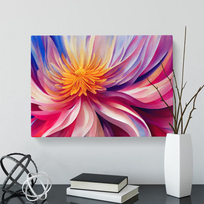 Enchanting Chrysanthemum Flower Abstract - Wrapped Canvas
