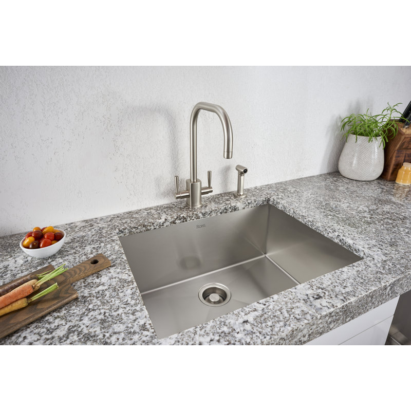 Forze™ 26" L x 20" W Undermount Kitchen Sink, Black Stainless Steel