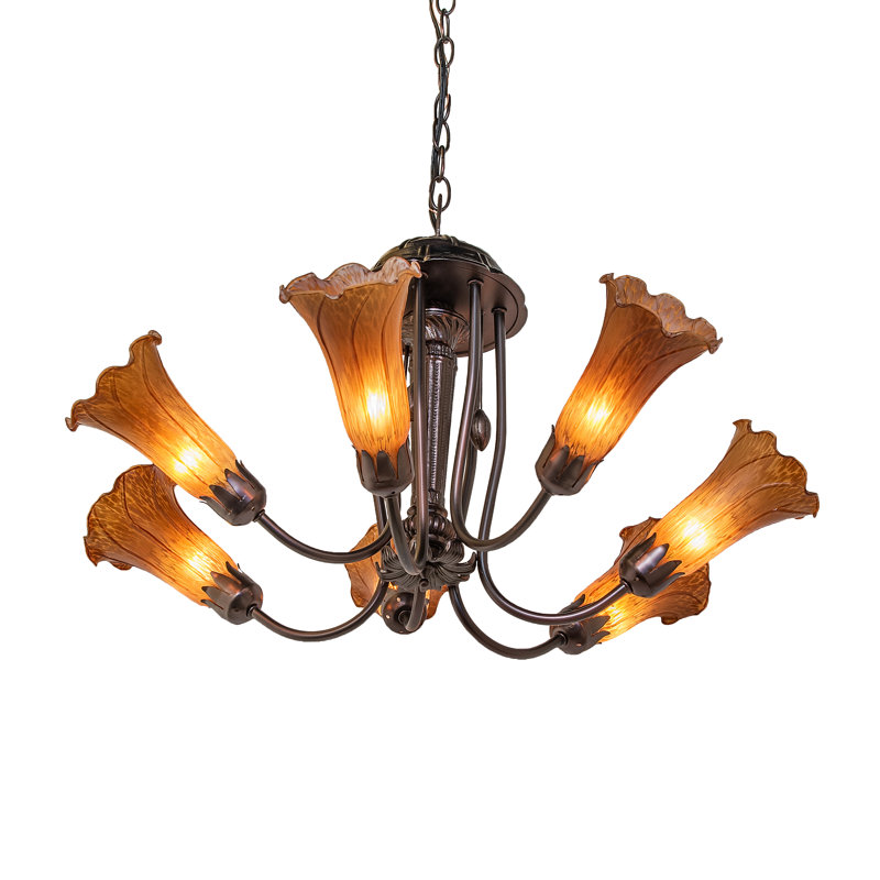 Jacumba 7 - Light Chandelier, Amber