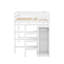 Lit mezzanine double avec garde-robe-119971402