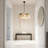 3-light Dimmable Pink Flower Plant Chandelier