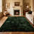 Stylish Fluffy Dark Green Plush Rug-1738868179