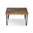 Brown Black Solid Wood Iron Square Coffee Table
