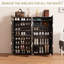 Armoire à chaussures avec 4 portes miroir - rangement de 50 po pour le hall d'entrée-1152301367