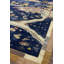 New Afghani Deco Landscape Wool On Cotton 9'3" X 11'9" Navy