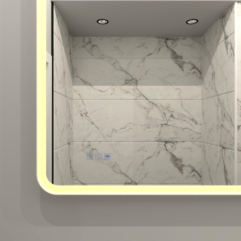 Miroir avancé de salle de bain à DEL avec plusieurs fonctions intelligentes