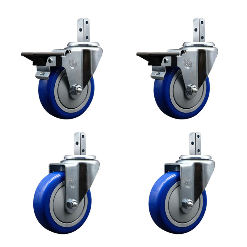 Polyurethane Casters, Blue