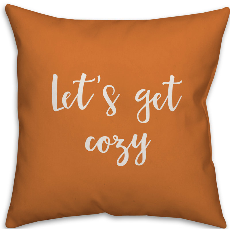 Reversible Throw Pillow, Orange, Throw Pillow