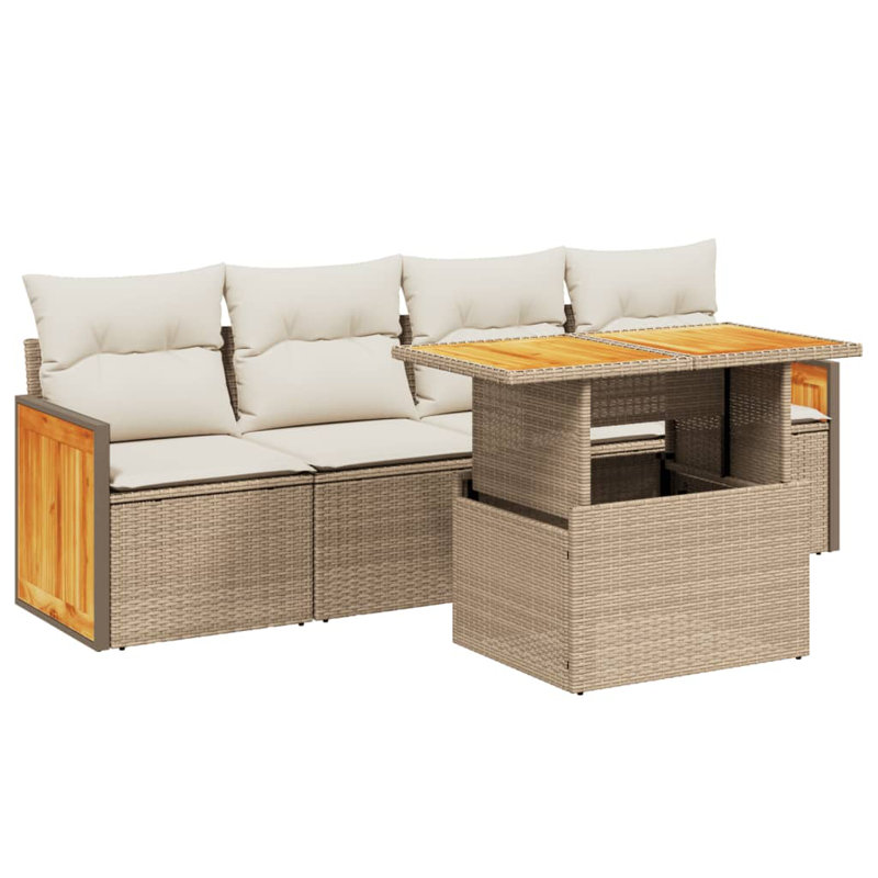 Vidaxl Garden Sofa Set Beige, Cream White