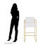 Wicksham Upholstered Counter Stool with Metal Frame