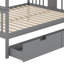Lit superposé double au-dessus de double avec tiroirs et échelle pour les meubles de chambre à coucher, de chambre d'amis-105708049