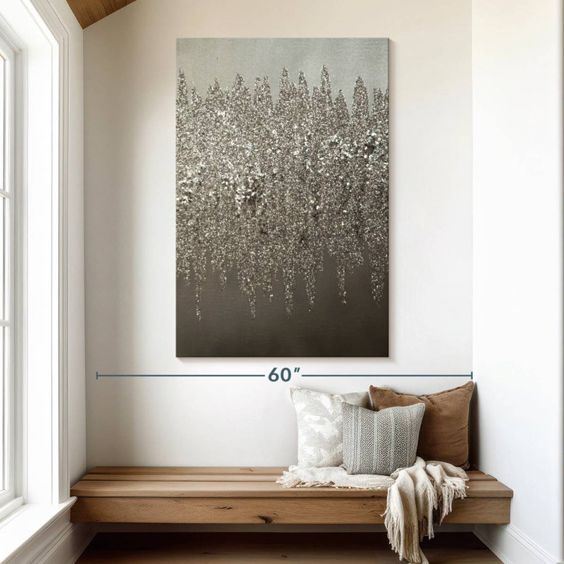 Avery Silver Shimmer, 51" H x 34" W