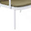 Fauteuil club d'extérieur en PP, structure blanche avec coussin vert, ensemble de 2-395137168