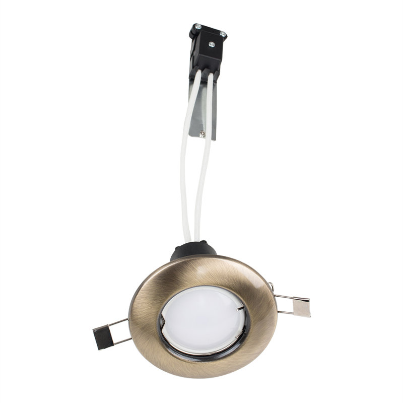 8.7cm Recessed Retrofit Downlight, Antique Brass