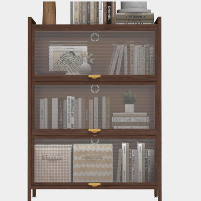 Bibliothèque de 44 po de hauteur avec 3 portes basculantes et bibliothèque