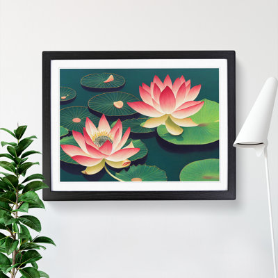 Tranquil Lotus Flowers - Framed Print