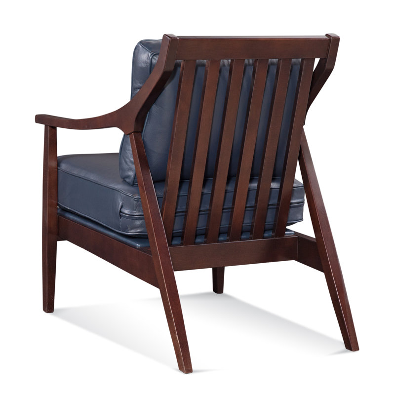 Hollyn Leather Armchair, Luxtan Black, Hazel