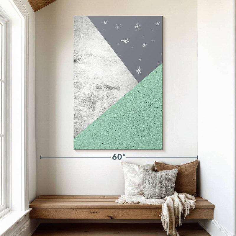 Avery Mint Green Mountains II, H 51 po x l 34 po