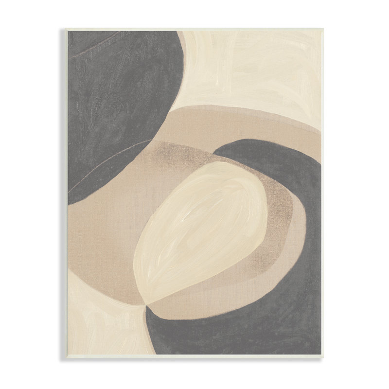 «Modern Rock Shapes Abstract Neutral Tones Super» par Kippi Leonard, L 10 po x H 15 po, Toile tendue