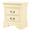 Table de chevet classique beige avec tiroirs