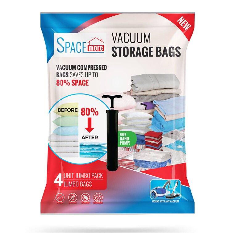 Casafield 15 Vacuum Storage Bags For Clothes And Blankets, Variety Pack  With Hand Pump, Space Saving Compression Bags : Target