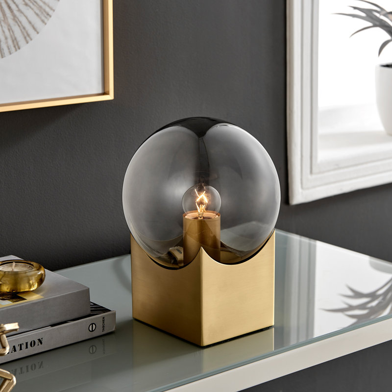 Loper Metal Novelty Lamp, Smoked, Gold