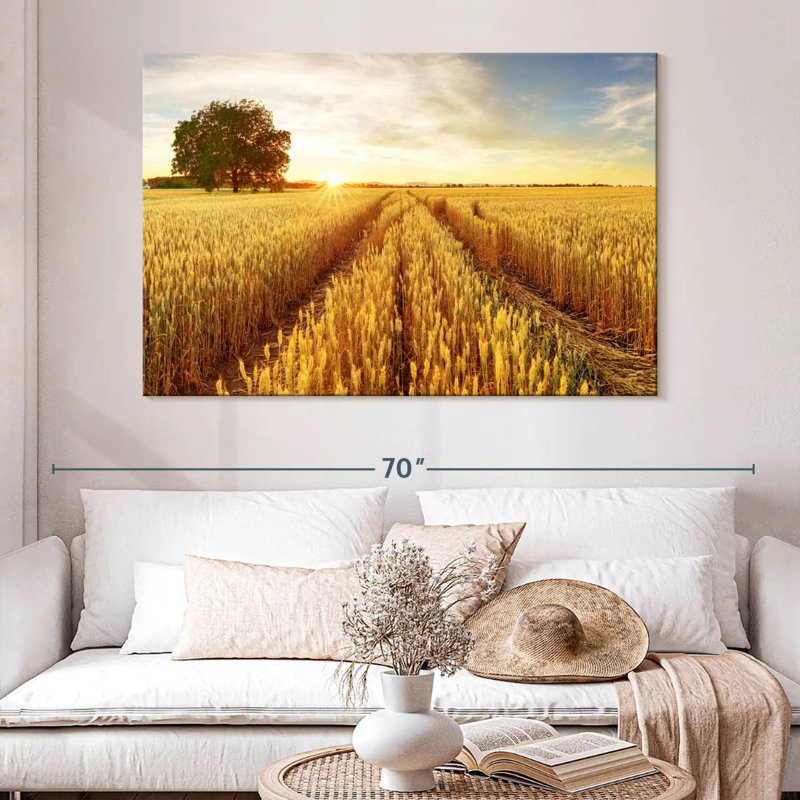 Harnek Golden Wheat Fields, 34" H x 51" W